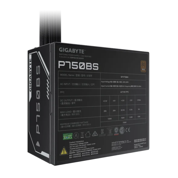 FUENTE 750W GIGABYTE 80 PLUS BRONZE GP-P750BS - Image 3