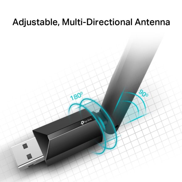 Placa de red wifi USB alta ganancia doble banda AC600 - Tp-link Archer T2U Plus - Image 5