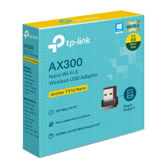 Placa de red wifi USB doble banda AX300 - Tp-link Archer TX1U Nano