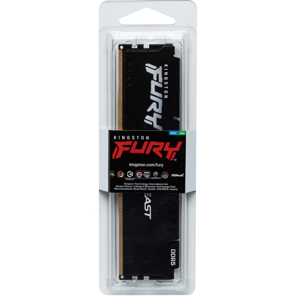 MEMORIA DDR5 16GB KINGSTON 5600MHZ CL40 FURY BEAST BLACK