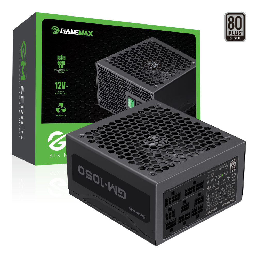 FUENTE MODULAR 1050W 80 PLUS SILVER - GAMEMAX GM-1050