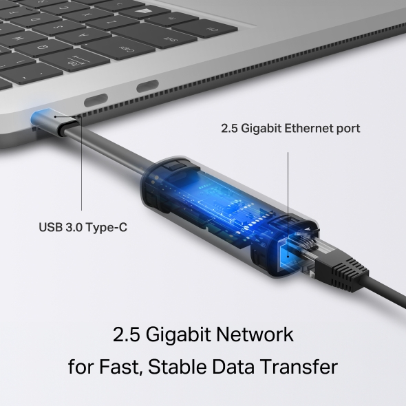 Placa de red USB tipo C a RJ45 2.5 Gigabit - Tp-link UE302C - Image 4