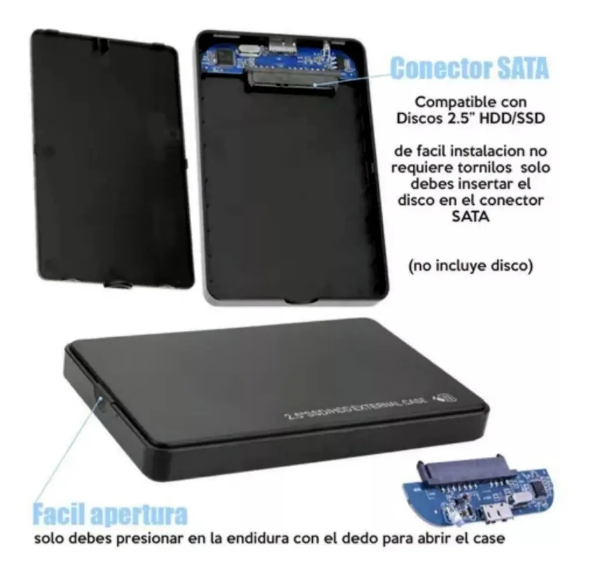 Carry Disk 2.5¨ HDD/SSD Externo con USB 3.0 - Image 3