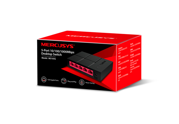 SWITCH 5 PUERTOS GIGABIT - MERCUSYS MS105G